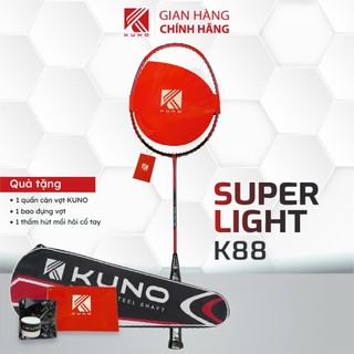 Vợt cầu lông KUNO K88 thân dẻo trợ lực tốt phù hợp với người mới chơi, tay yếu, vợt cầu lông dễ chơi, dễ thuần