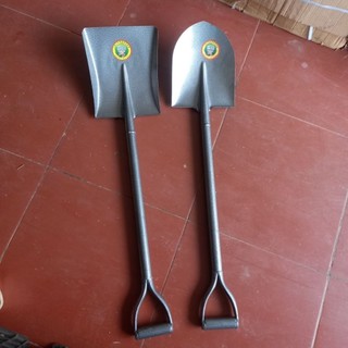 Xẻng đa năng làm vườn xúc đất xúc cát xẻng xây dựng cán thép liền chắc khỏe