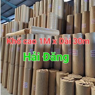 ( Khổ 1m x Dài 30m) Cuộn lưới sắt mạ kẽm quây chuồng gà vịt vật nuôi ,Mắt lưới ô vuông 1,2cm và 2cm