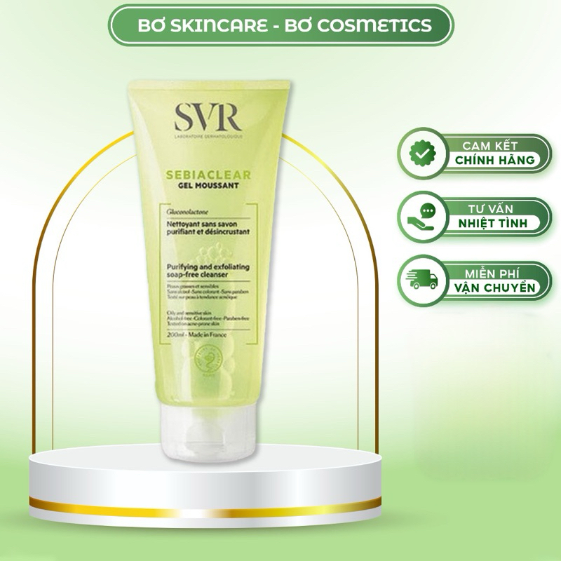 Sữa rửa mặt SVR sebiaclear cho da dầu mụn