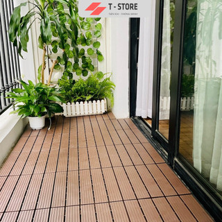 Combo 2 Tấm Lót Sàn Ban Công . Tấm nhựa lót sàn chống trơn Nhà Tắm/ Sân Vườn/ Văn Phòng/ Quán Cafe/ Nhà/ Tiểu Cảnh