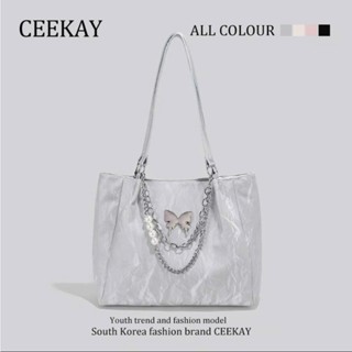 Túi Xách Ceekay Chính Hãng - Túi Đeo Vai Tote Da Mềm Phối Cánh Bướm Kim Loại Dây Da Cao Cấp Sang Chảnh Thanh Lịch