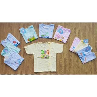 (J06TN) ÁO BÁC SĨ TAY NGẮN MÀU CHO BÉ 3-9kG - JOU (katydang)