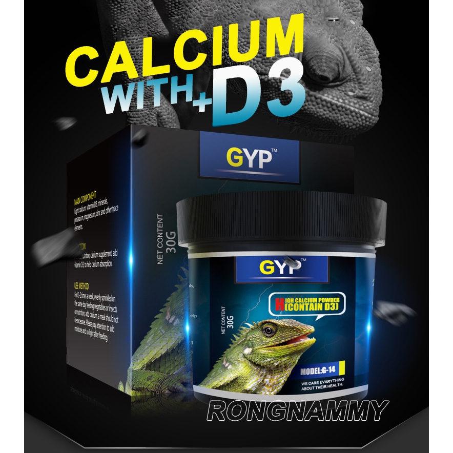 BỘT CANXI+D3 GYP DÀNH CHO BÒ SÁT THÚ CƯNG RỒNG NAM MỸ, RỒNG ÚC BD MONITOR CHIM VẸT RÙA SULCATA RÙA C