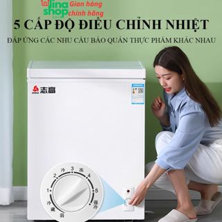 Tủ đông mini 60l Chigo tiết kiệm điện với 5 cấp số, tủ lạnh mini trữ thịt cá đông lạnh, làm đá, trữ sữa đa năng