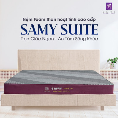 Nệm Foam Than Hoạt Tính SAMY SUITE kháng khuẩn êm ái