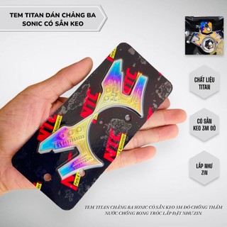 Tem titan chảng ba SONIC có sẳn keo 3m đỏ chống bong tróc chống thấm nước dể sử dụng