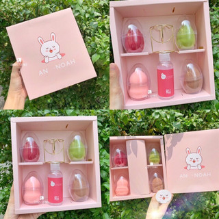 Set Mút Đánh Nền Ann Noah 4 Cái (Kèm Nước Giặt và Giá Phơi)