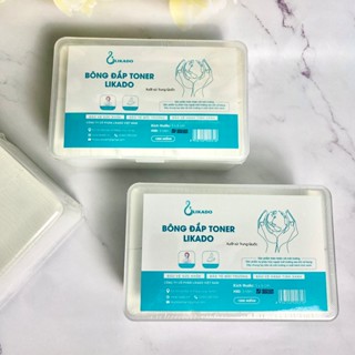 BÔNG ĐẮP LOTION MASK LIKADO hộp 1000 MIẾNG mỏng nhẹ 5 x 6 cm - Bông đắp toner Likado