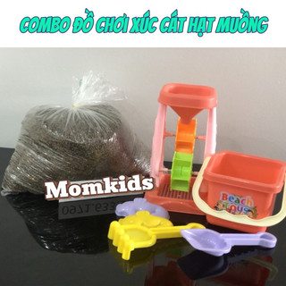 đồ chơi xúc cát hạt muồng cho bé gồm 3kg hạt muồng kèm 1 guồng cát xô