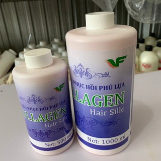 [FREESHIP] Tinh dầu serum phục hồi phủ lụa 1000ml pha hoá chất uốn duỗi nhuộm phủ bóng TVF màu xanh KHỬ MÙI bảo vệ tóc .