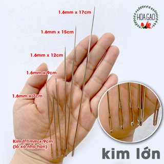Kim khâu to kim khâu len kim khâu bao HOA GẠO dụng cụ may vá handmade kim may tay