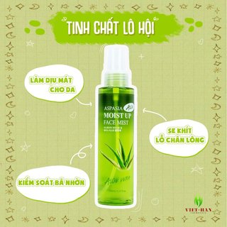 Xịt khoáng Aspasia - Moist Up Face Mist 150ml