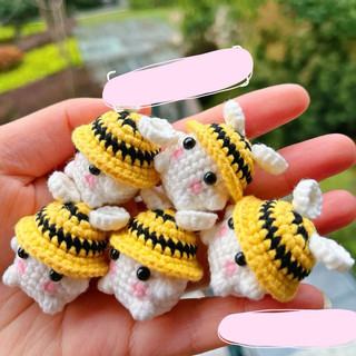 Móc Khoá Nấm Len Đội Mũ Cute