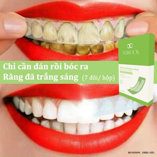 Miếng Dán Trắng Răng 7 đôi/ hộp làm trắng răng tẩy cao răng Không Gây Ê Buốt Hay Bào Mòn Răng