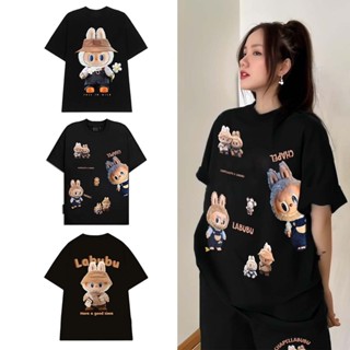 [LOCAL BRAND] Áo thun Labubu Victory V8 tay lỡ, form rộng vải Cotton - Thời trang nam nữ Unisex Streetwear Hàn Quốc