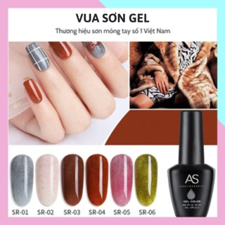 Sơn gel AS móng tay gel dùng máy hơ sơn lông siêu đẹp lạ mắt cá tính VUA SƠN AS mã SR 15ml