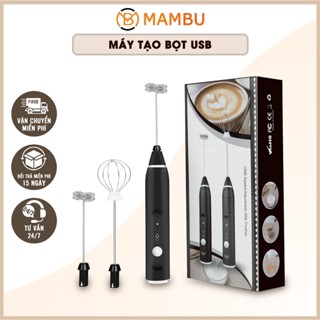 [Sỉ] Máy tạo bọt sữa sạc USB 2 loại đầu khuấy cafe và đánh trứng - Thiết bị máy móc pha chế