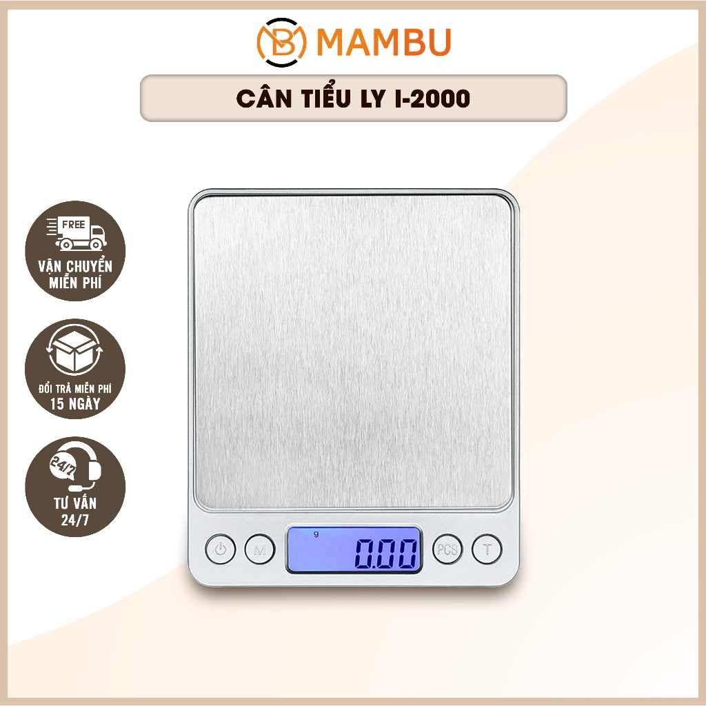 [Sỉ] Cân Điện Tử - Cân Nguyên Liệu Pha Chế I 2000 - Thiết Bị Máy Móc Pha Chế