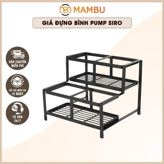 Giá đựng bình bơm đường 4 ngăn , 6 ngăn - Thiết bị máy móc pha chế trà chanh , trà sữa , cafe