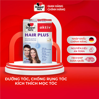 Viên uống Chống Rụng Tóc và Kích Thích Mọc Tóc Doppelherz Hair Plus (Hộp 30 viên)