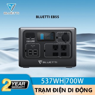 Bluetti eb55 trạm sạc dự phòng 537wh/700w/220v-trạm điện di động máy phát điện ngoài trời, cắm trại, camping