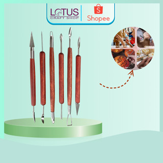 Bộ Dụng Cụ 6 Món Điêu Khắc Đất Sét Bằng Thép Không Gỉ