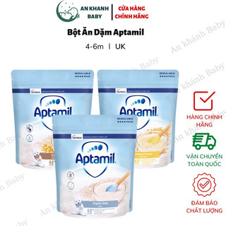 Bột ăn dặm aptamil anh tháng vị gạo sữa- chuối- ngô date t10-12/2025