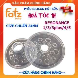 Phễu massage máy hút sữa fatzbaby resonance 1 3 5 24mm, đệm silicone hút sữa fatz, phễu silicone - chính hãng
