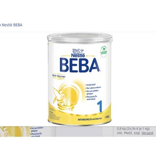 Sữa Beba Đức số 1,2,3,1+,2+ 800g mẫu mới (đủ bill)