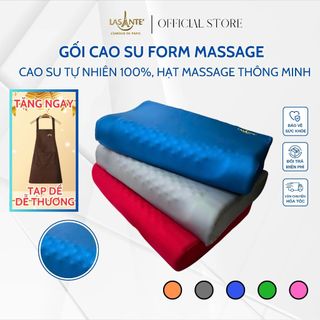 Gối cao su tự nhiên Lasante (kèm vỏ) thiết kế thông mình massage cổ vai gáy giúp cải thiện giấc ngủ