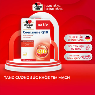Viên uống Doppelherz Coenzyme Q10 hỗ trợ bổ tim mạch, điều hòa huyết áp (Hộp 30 viên)