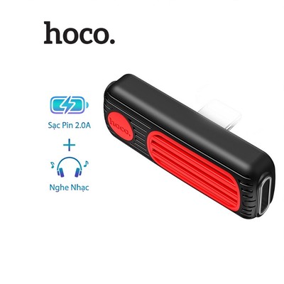 Bộ Chuyển Đổi Hoco LS29 chia 1 Đầu LN Sạc 2.0a + 1 Đầu Âm Thanh LN dùng cho ip6/7/8/9X/11/12/13/14