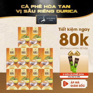 Combo 20 hộp cà phê sầu riêng,loại đặc biệt thơm ngon tiện lợi - durica - le plateau coffee
