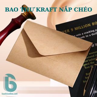 [BAO THƯ] COMBO 50 BAO THƯ GIẤY KRAFT NẮP CHÉO A4, A5, A6, MINI - PHONG CÁCH VINTAGE GIÁ RẺ, CHẤT LƯỢNG - BAOBIONLINE