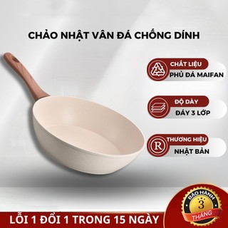 Chảo Chống Dính Kiểu Nhật Cá Gỗ Size 20 - 30cm
