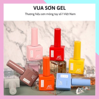 Sơn gel AS mẫu mới CHAI VUÔNG móng tay tone màu đen đỏ vàng siêu xinh VUA SƠN AS chai 15ml