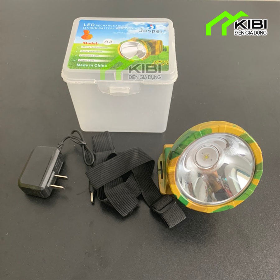 Đèn pin đội đầu, đèn pin sạc  A3 Jasper