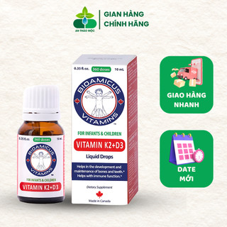 Bioamicus Vitamin D3K2 Mk7.Giúp Bé Hấp Thu Canxi Tối Đa, Xương Răng Chắc Khỏe