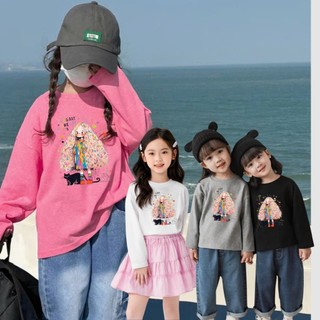 Áo Thun Bé Gái Dài Tay, Áo Phông Thu Đông Hình siêu xinh,chất cotton mềm đẹp