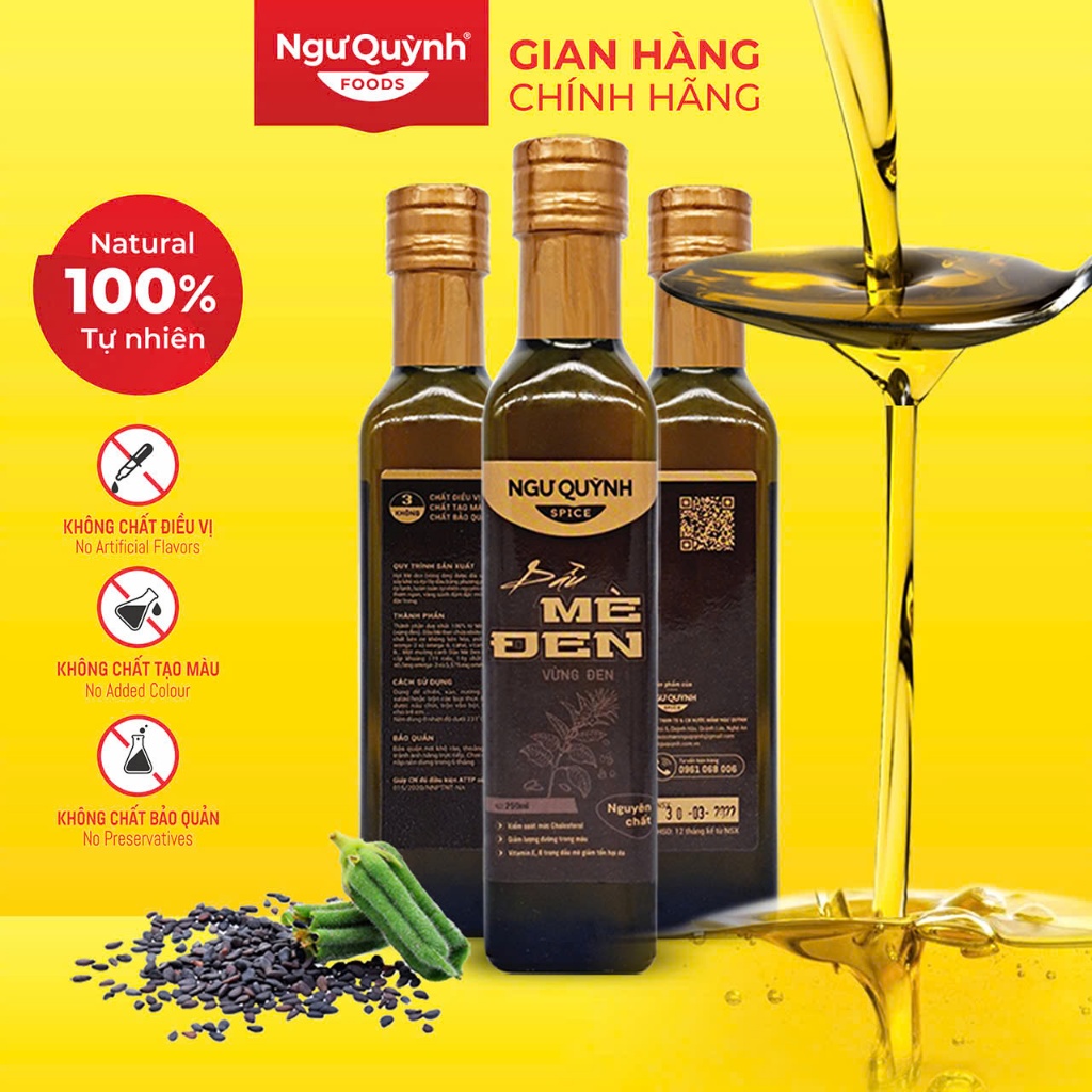 DẦU MÈ ĐEN NGUYÊN CHẤT 100% (250 ML)