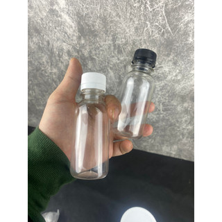 Chai pet nhựa 100ml, chai nhựa tròn nắp đen/trắng mta-mart2