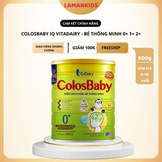 Sữa Bột Colosbaby IQ VitaDairy ,Giúp Bé Thông Minh, Tăng Cường Miễn Dịch, Tăng Cân Khỏe Mạnh - 800g