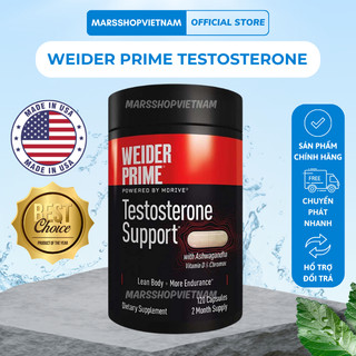 Viên Uống Weider Prime Testosterone Support For Men 120viên, Weider Prime Mỹ - Marsshopvietnam