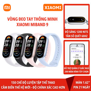 Vòng đeo tay thông minh MiBand 9/ Vòng đeo tay thông minh Mi Band -Smart band8 bản quốc tế full tiếng việt