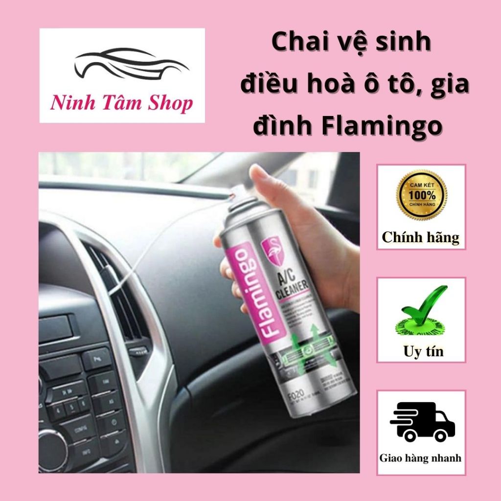 Chai bọt vệ sinh điều hòa ô tô, điều hòa gia đình FLAMINGO F020 500ml