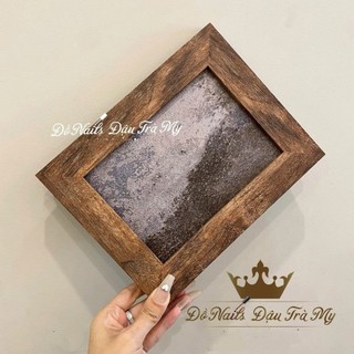 Phụ kiện nail - khung chụp ảnh gỗ decor chụp ảnh nâu