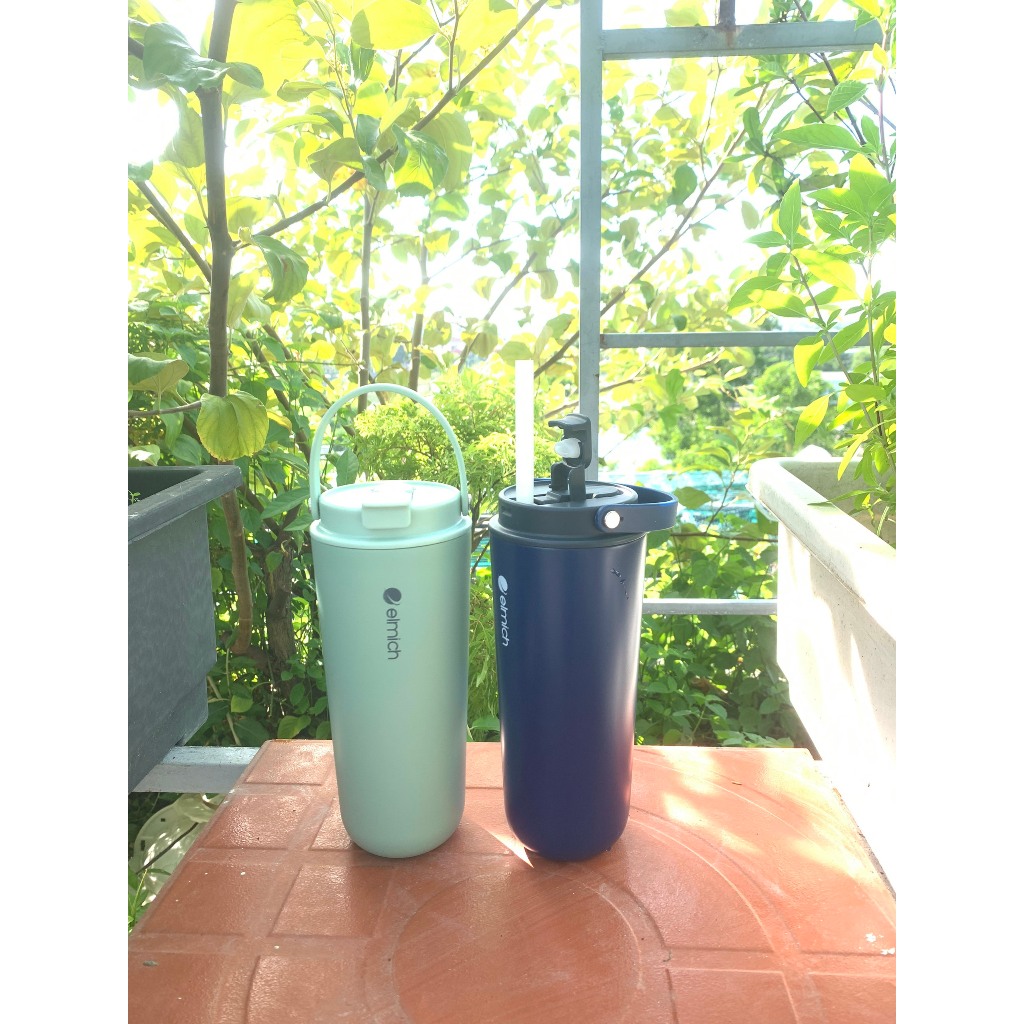 Cốc giữ nhiệt inox 304 Elmich EL8312 dung tích 600ml kèm ống hút