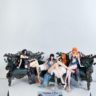 Mô hình nico robin,boa hancock,nami ngồi ghế trong one piece 16 - 17cm cực nét ongchumohinh mh693