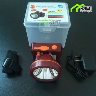  Đèn pin đội đầu siêu sáng đèn led đội đầu A13 JIPAL bóng LED sạc điện 